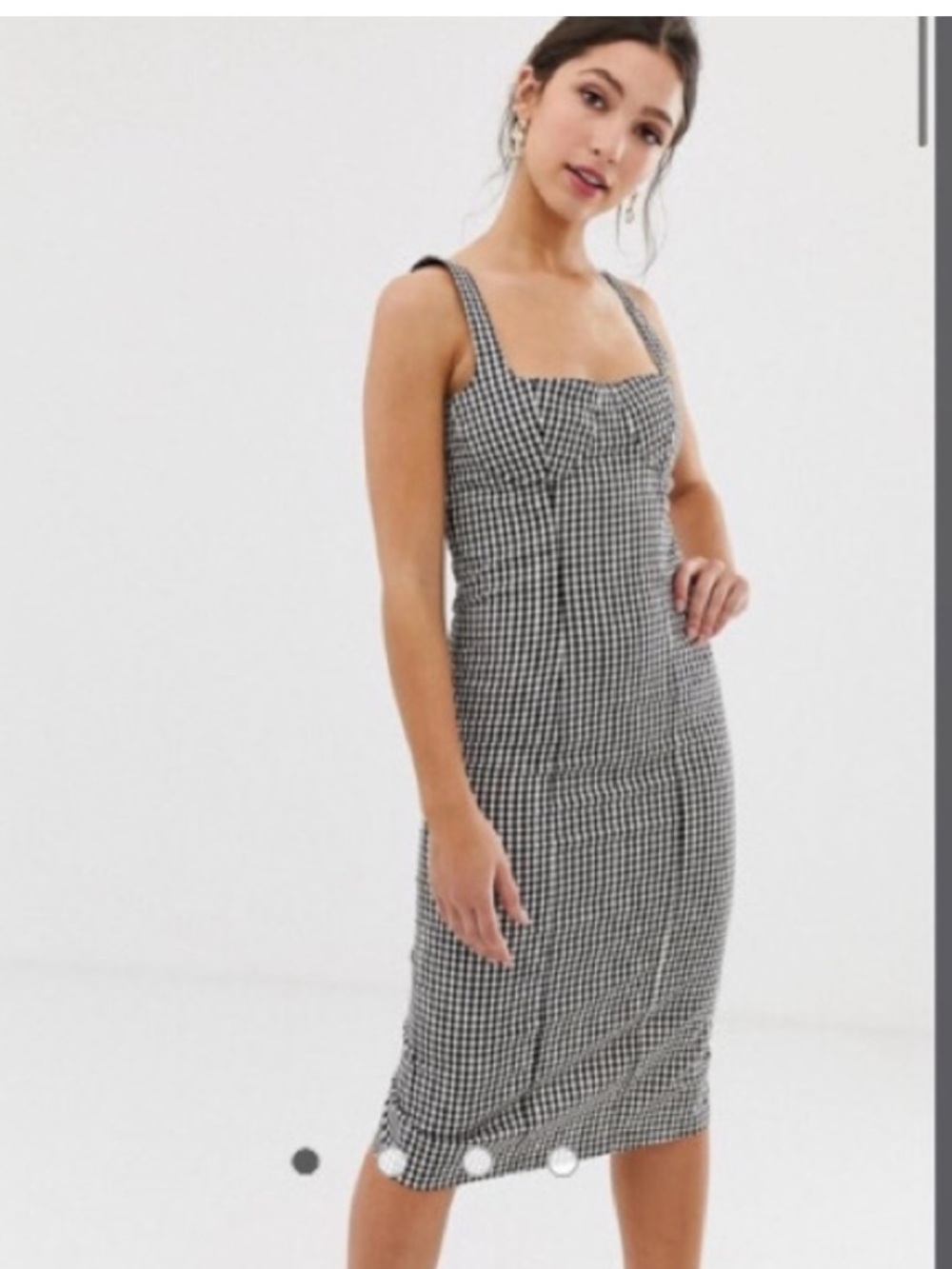 Capulet Lola Gingham Bustier Bodycon Midi Dress XS/P